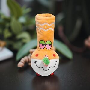 NIP Bark Box 420 Plush Treat Squeaker Give a Dog A Ginger B*ONG Toy NEW UNOpened